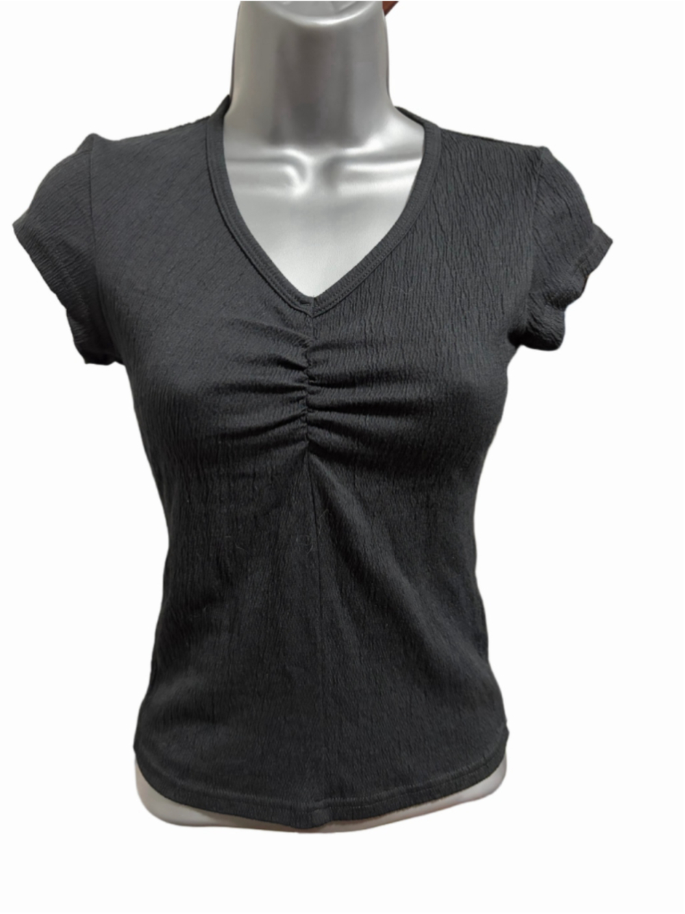 Brandy Melville Black Ruched Top 🖤 NWT One Size
